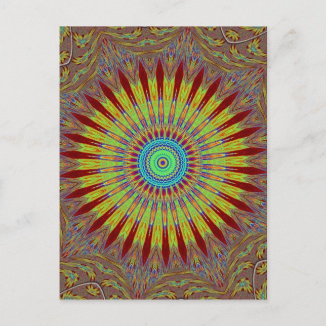 Iranian carpet  African ethnic tribal pattern.jpg Postcard (Front)