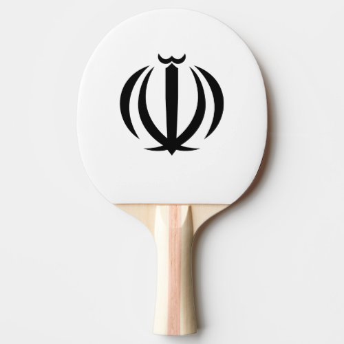 Iranian emblem ping pong paddle