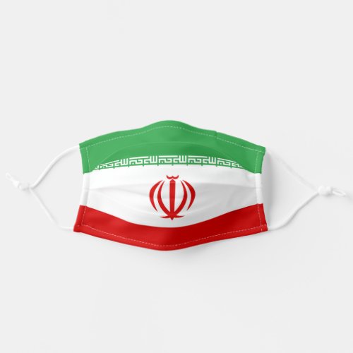 Iranian flag adult cloth face mask
