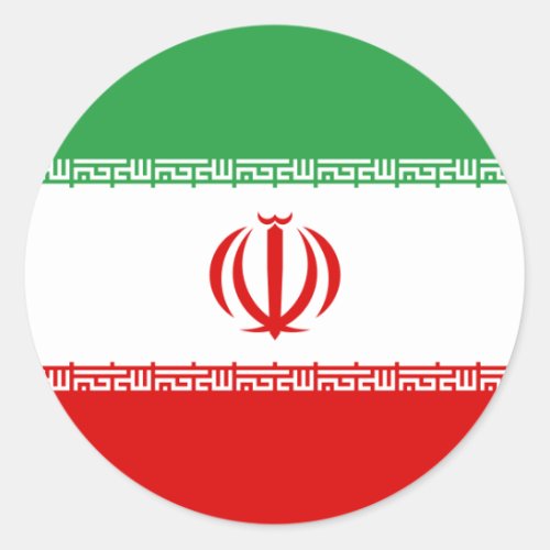 Iranian Flag Flag of Iran Classic Round Sticker