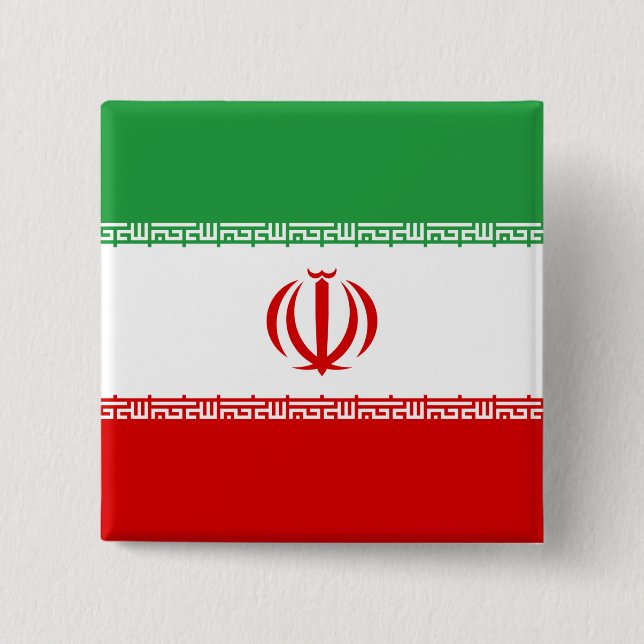 Iranian Flag (Iran) (Persian) Button (Front)
