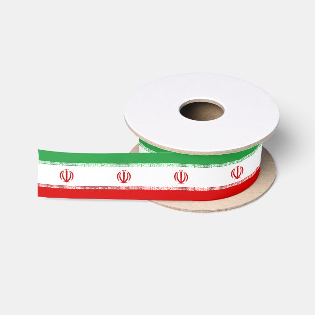 Iranian Flag & Iran travel, holiday/sports Satin Ribbon (Spool)