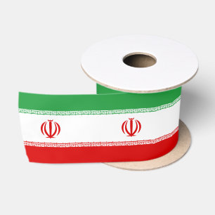 Iranian Flag & Iran travel, holiday/sports Satin Ribbon
