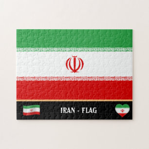 Iranian Flag & Iranian country / Iran Jigsaw Puzzle