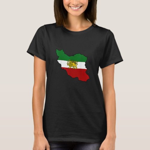 Iranian Flag With Lion Iran  T_Shirt