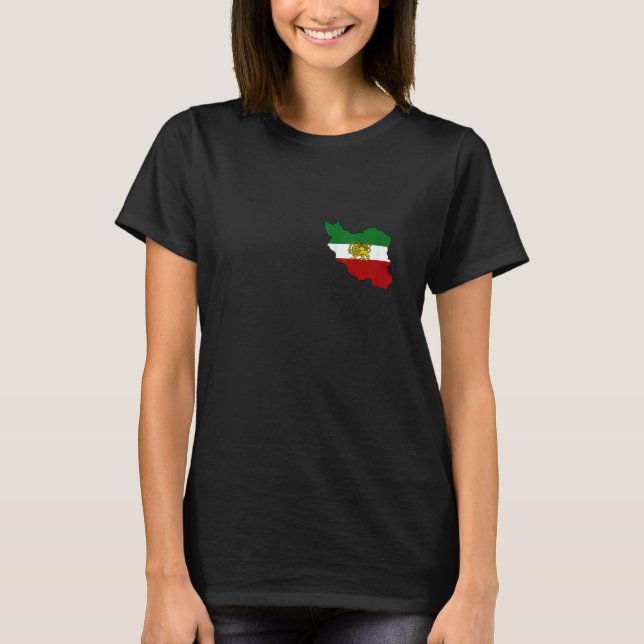 Iranian Flag With Lion Iran T-Shirt (Front)