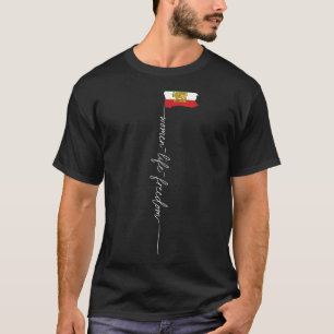 Iranian lion sun Flag, Female Fist, Support Women T-Shirt