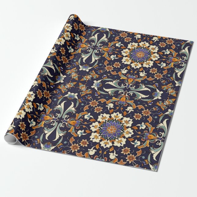 Iranian Pattern Wrapping Paper (Unrolled)