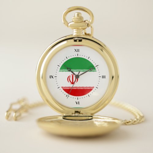 Iranian Persian flag Pocket Watch