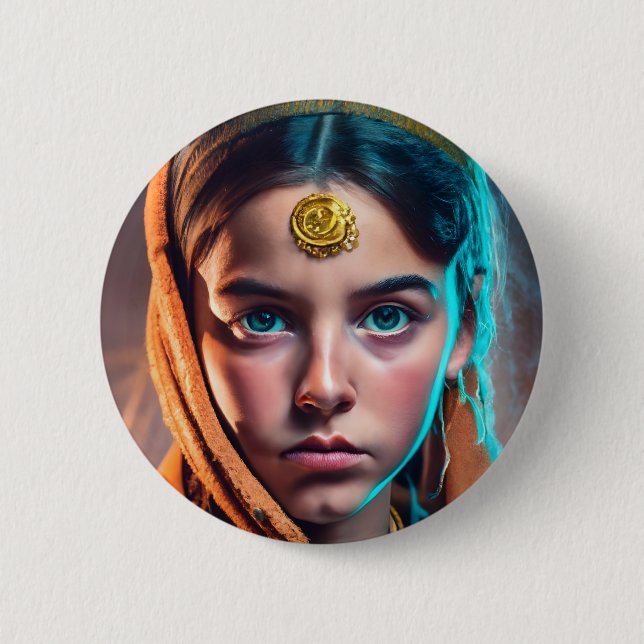 Iranian Persian girl Button (Front)