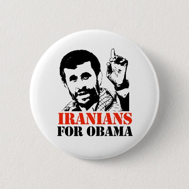 IRANIANS FOR OBAMA PINBACK BUTTON (Front)