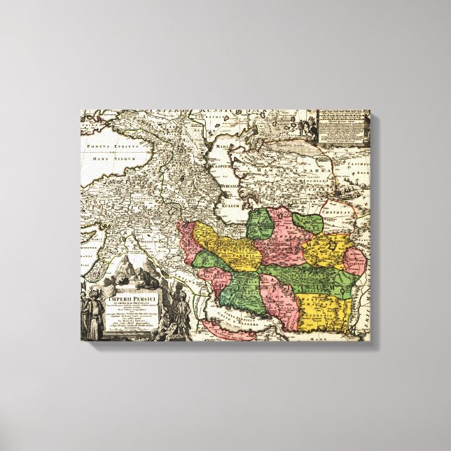 IranPanoramic MapIran Canvas Print (Front)