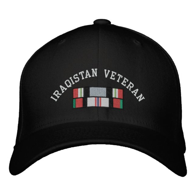 Iraq Afghanistan Veteran Embroidered Baseball Cap (Front)