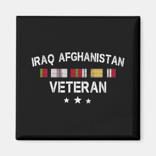 Iraq Afghanistan Veteran Pride Service Ribbon Magnet