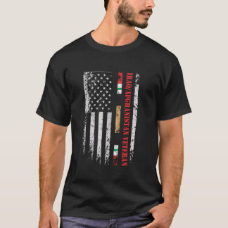 Iraq Afghanistan Veteran T-Shirt Flag Patriotic Ve