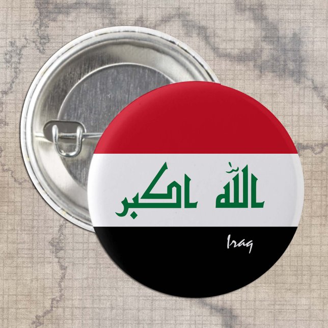 Iraq button, patriotic Iraq Flag fashion Button (Creator Uploaded)