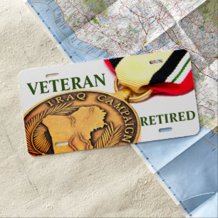 Iraq Campaign Medal License Plate