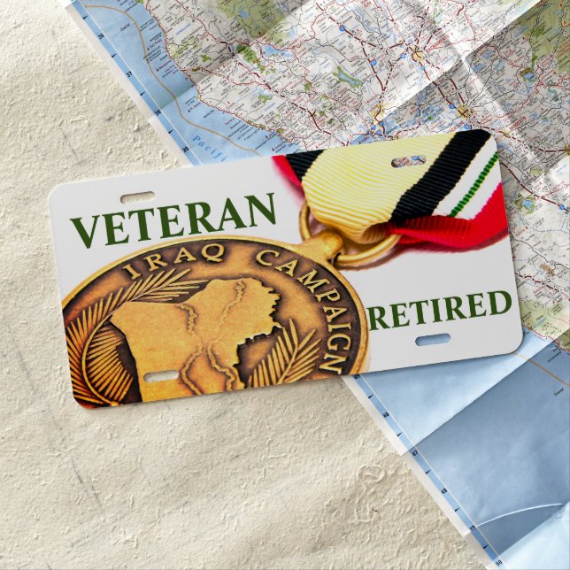 Iraq Campaign Medal License Plate (In Situ)