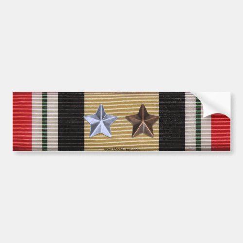 Iraq Campaign Medal Ribbon 6 Battle Stars Sticker