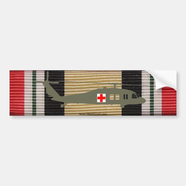 Iraq Campaign Medal Ribbon UH-60M DUSTOFF Sticker (Front)