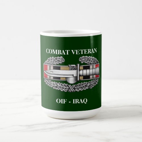 Iraq Campaign Ribbon CAB Combat Veteran Mug