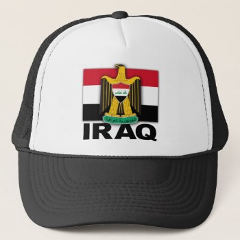 Iraq Coat Of Arms Flag Trucker Hat by allworldtees at Zazzle