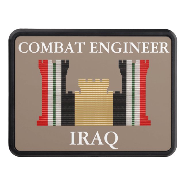 Iraq Combat Engineer Insignia Hitch Cover (Front)