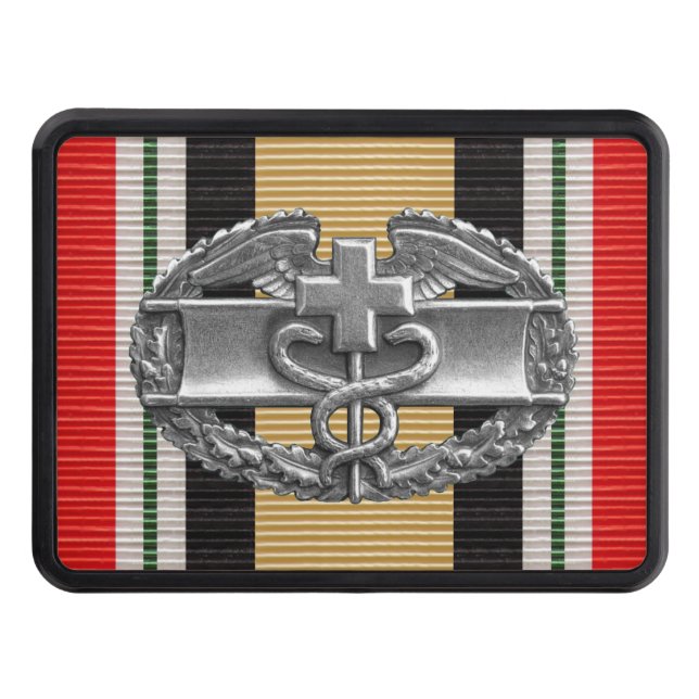 Iraq Combat Medical Badge Hitch Cover (Front)