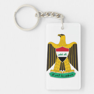 Iraq country coat arms symbol emblem flag eagle keychain
