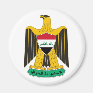 Iraq country coat arms symbol emblem flag eagle magnet