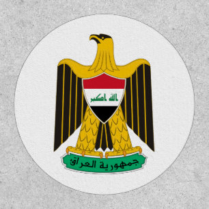 Iraq country coat arms symbol emblem flag eagle patch