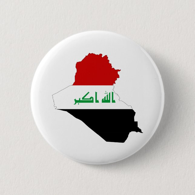 iraq country flag map shape symbol button (Front)