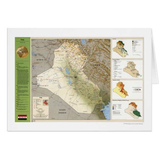 Iraq Facts Map - 1994 Cards (Front Horizontal)