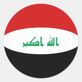 Iraq Fisheye Flag Sticker