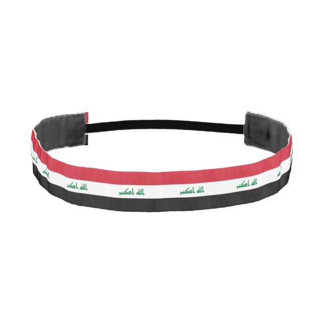 Iraq Flag Athletic Headband (Front)