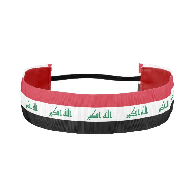 Iraq Flag Athletic Headband (Front)