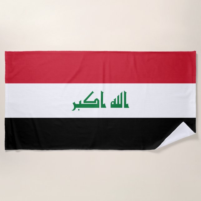 Iraq flag beach towel (Front)