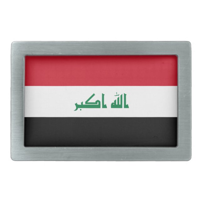 Iraq Flag Belt Buckle (Front)