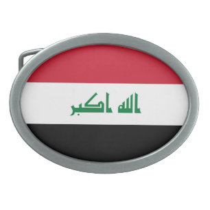 Iraq flag belt buckle