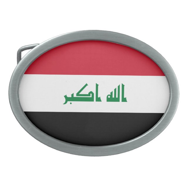 Iraq flag belt buckle (Front)