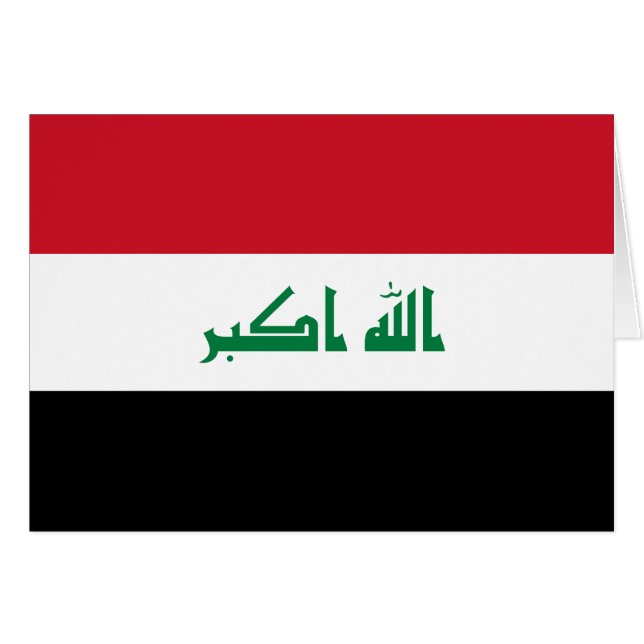 Iraq Flag Cards (Front Horizontal)