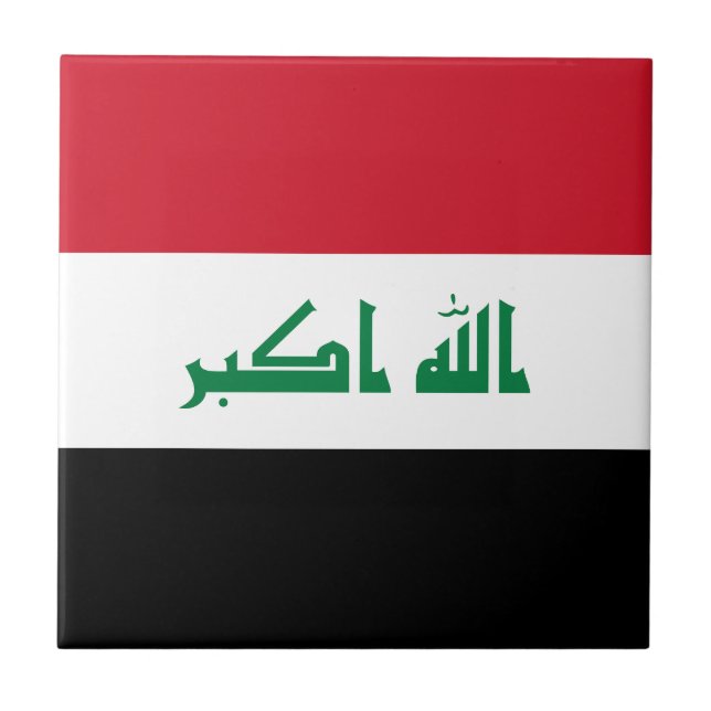 Iraq Flag Ceramic Tile (Front)