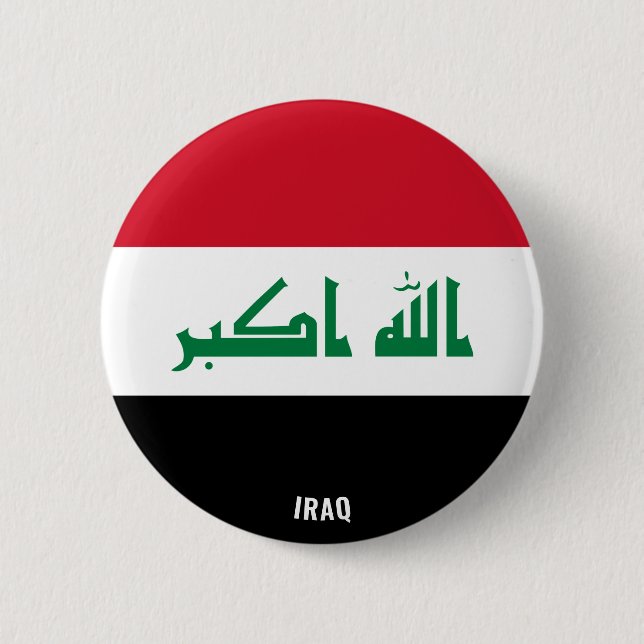 Iraq Flag Charming Patriotic Button (Front)