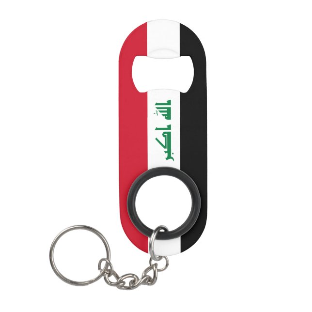Iraq Flag Charming Patriotic Keychain Bottle Opener (Front)