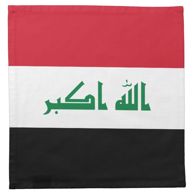 Iraq Flag Cloth Napkin (Front)