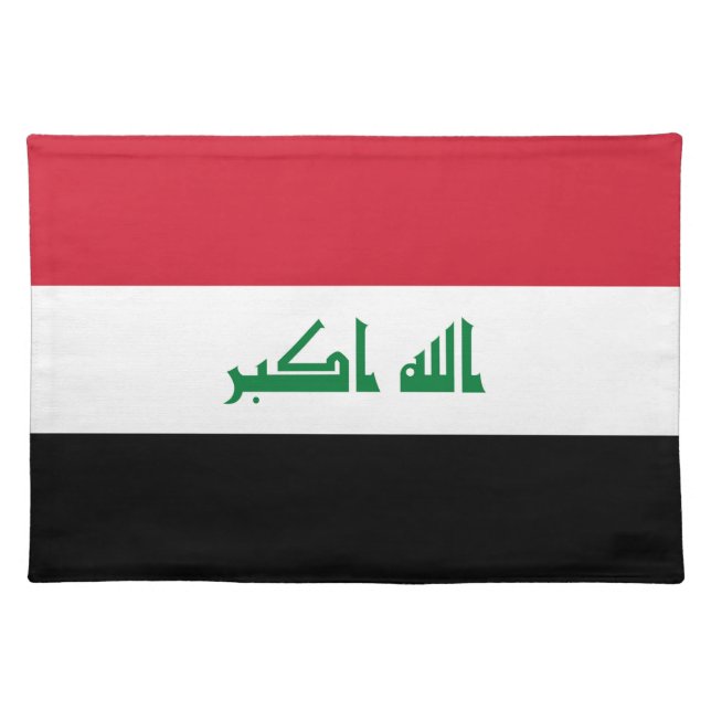 Iraq flag cloth placemat (Front)