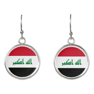 Iraq flag earrings