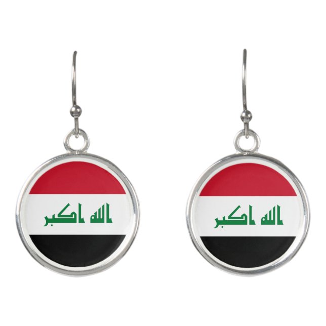 Iraq flag earrings (Front)
