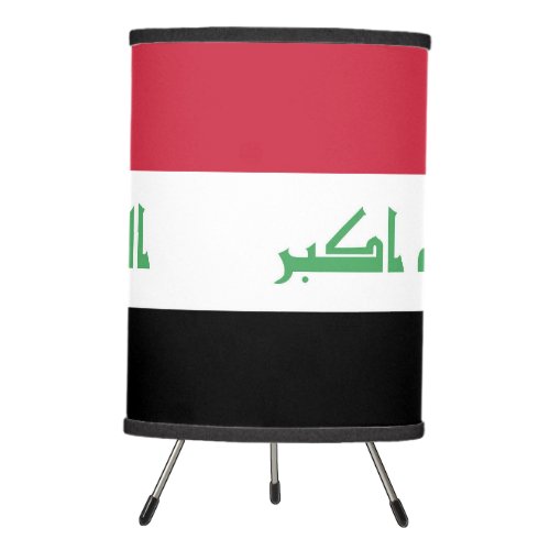 Iraq Flag Emblem Tripod Lamp