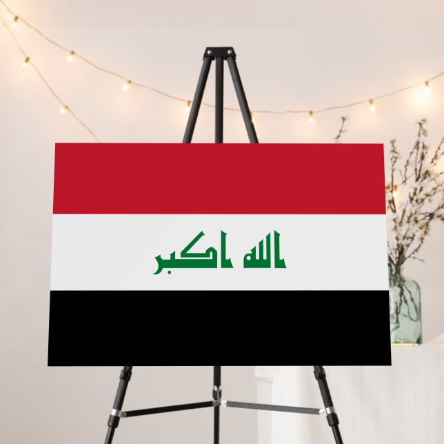Iraq flag foam board (In Situ (Stand))